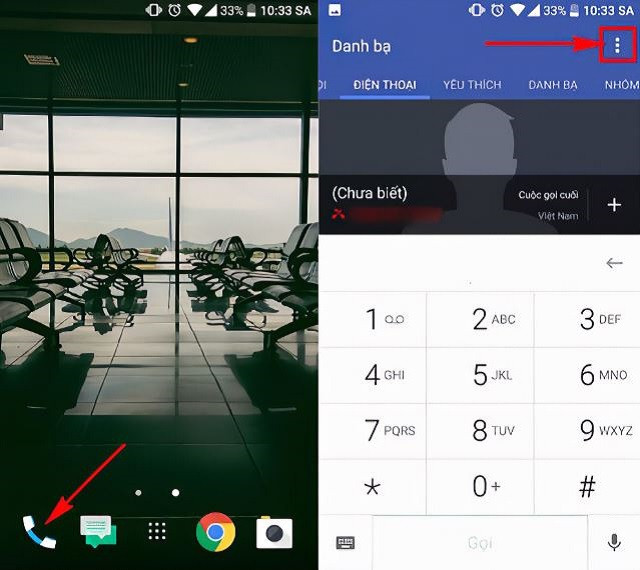 Chặn cuộc gọi viettel trên android