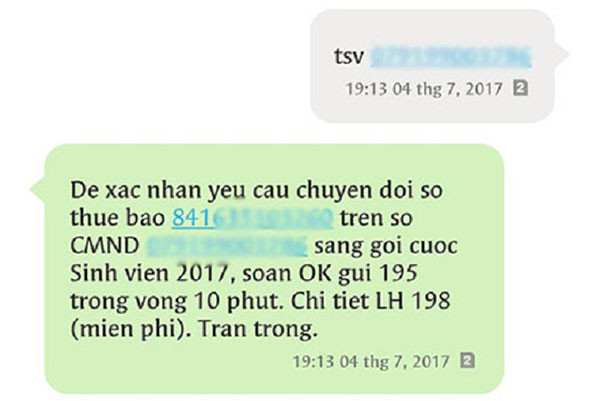 Cách chuyển sim thường sang sim học sinh tại nhà