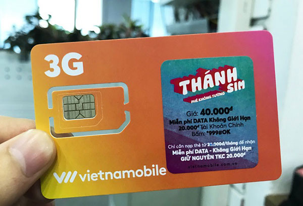 Cách kích hoạt sim 3G Vietnamobile