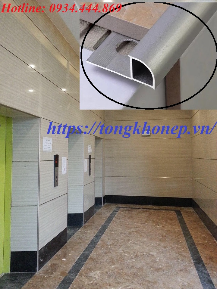 Nẹp nhôm ốp góc gạch