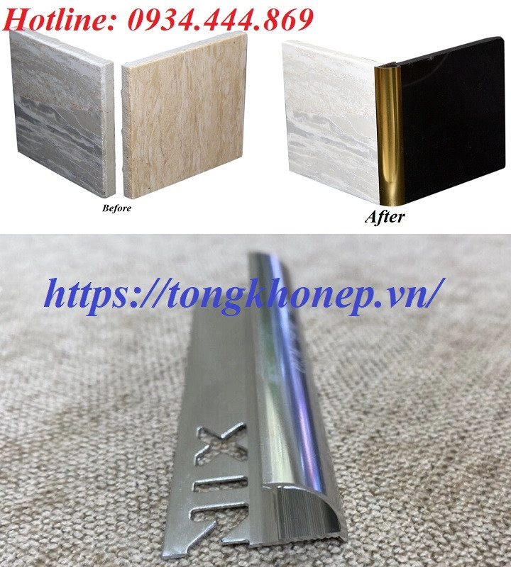 nẹp ốp góc gạch YC12