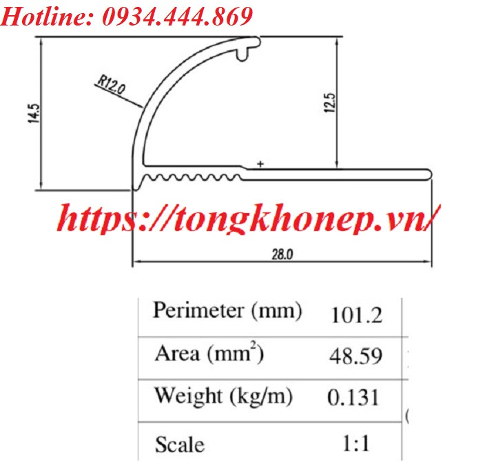 Khuôn mẫu nẹp ốp góc gạch