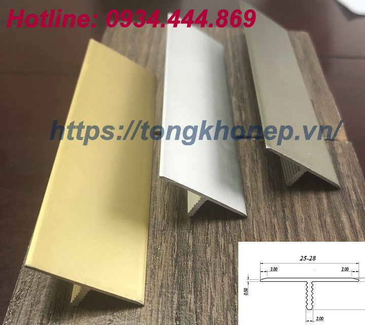 Nẹp hợp kim nối sàn gỗ, phụ kiện sàn gỗ bằng hợp kim nhôm cao cấp