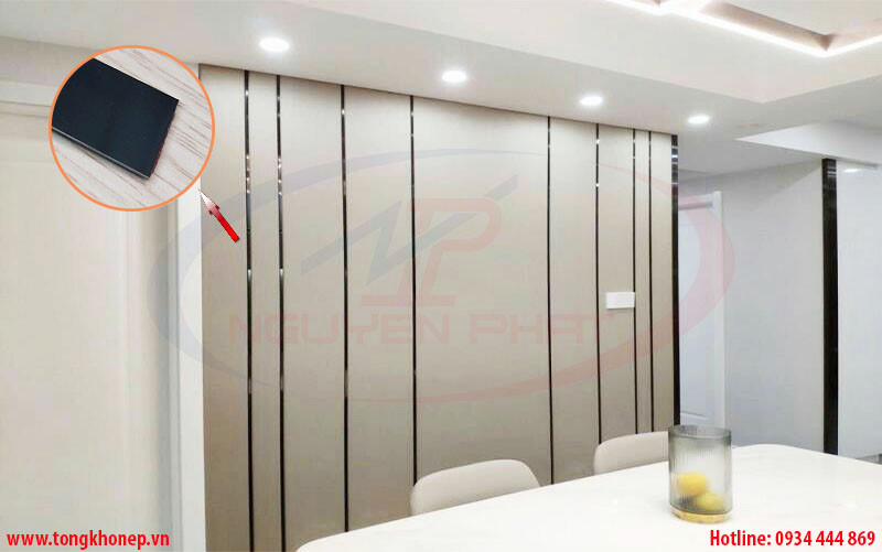 Nẹp inox phẳng dán tường có keo sẵn