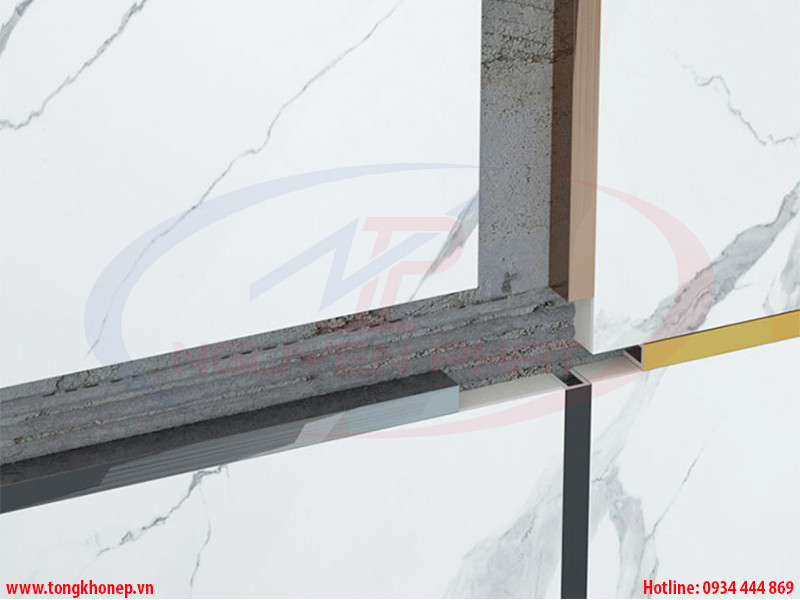 Hướng dẫn thi công nẹp inox chữ U 5mm