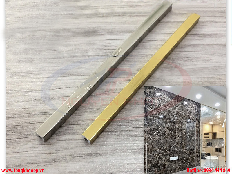 Nẹp chỉ tường chữ U nhôm 5mm