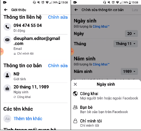 Cách ẩn ngày sinh nhật trên Facebook cực đơn giản  ĐÀO HỮU TỰA