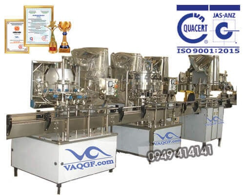 máy chiết rót chai tự động 3 trong 1 VACGF 2000