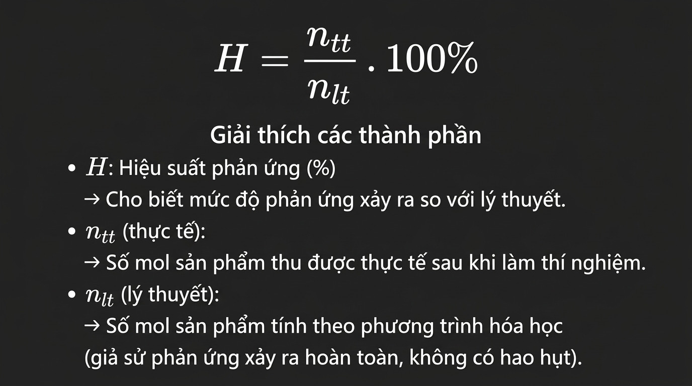 cong-thuc-tinh-hieu-suat-theo-so-mol