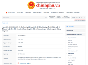 Nghị Định 26/2026/NĐ-CP: Quy Định Mới Nhất Về Quản Lý Hóa Chất