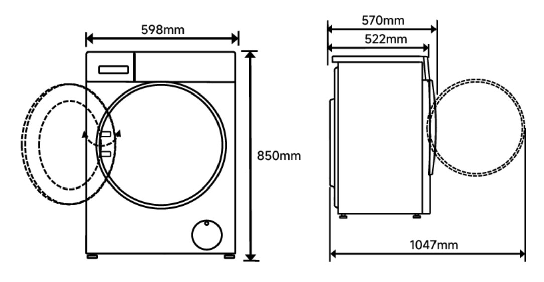 Máy Giặt - Sấy Xiaomi Mijia Inverter 10.5/7 Kg - Quốc Tế