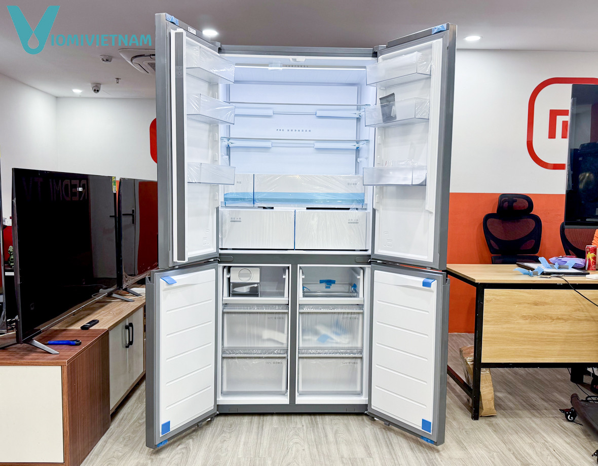 Tủ lạnh 4 cánh Xiaomi Mijia 560L Pro - Mặt kính pha lê