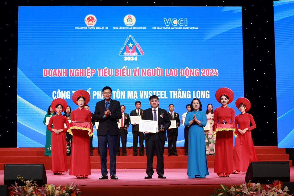 VNSTEEL THĂNG LONG: Vinh danh “Doanh nghiệp vì người lao động năm 2024”