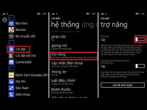 màn hình Lumia 520 phóng to