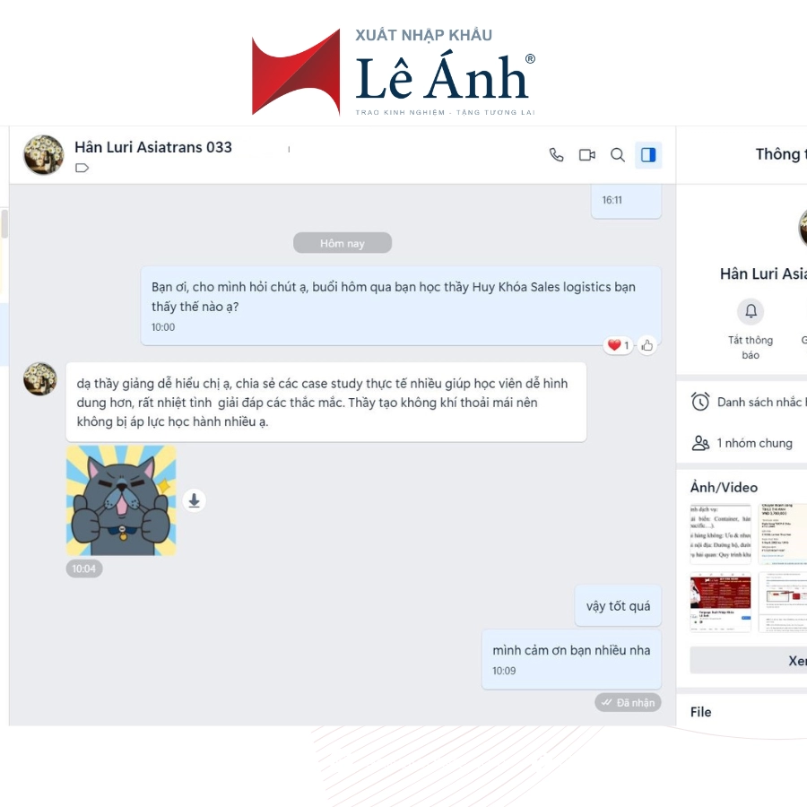 khóa học sales logistics