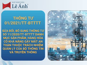 Thông tư 01/2021/TT-BTTTT Sửa đổi, bổ sung Thông tư số 11/2020/TT-BTTTT Danh mục sản phẩm, hàng hóa có khả năng gây mất an toàn thuộc trách nhiệm quản lý của Bộ Thông tin và Truyền thông