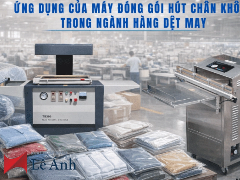 hút chân không hàng dệt may