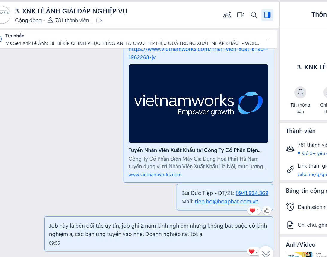 học viên được giới thiệu việc làm