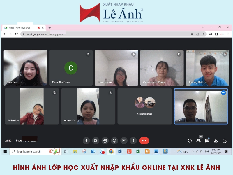 hình ảnh lớp học xuất nhập khẩu onlinea