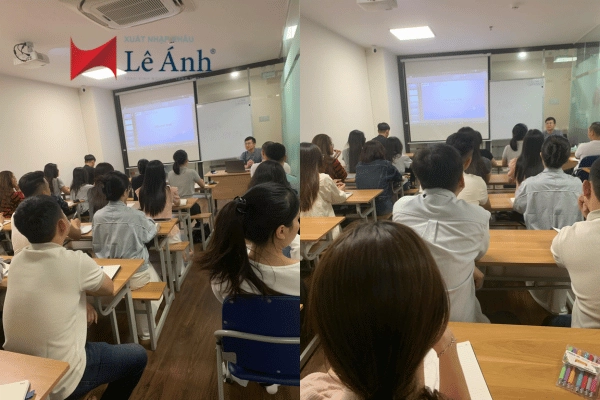 Lớp học xuất nhập khẩu thực tế tại Lê Ánh, học và thực hành trên bộ chứng từ thực tế của doanh nghiệp, học cùng chuyên gia xuất nhập khẩu trên 10 năm kinh nghiệm