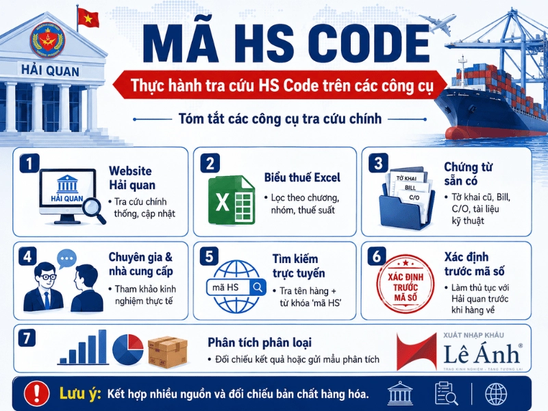 sử dụng các công cụ tra cứu chính thống để tìm mã HS chính xác