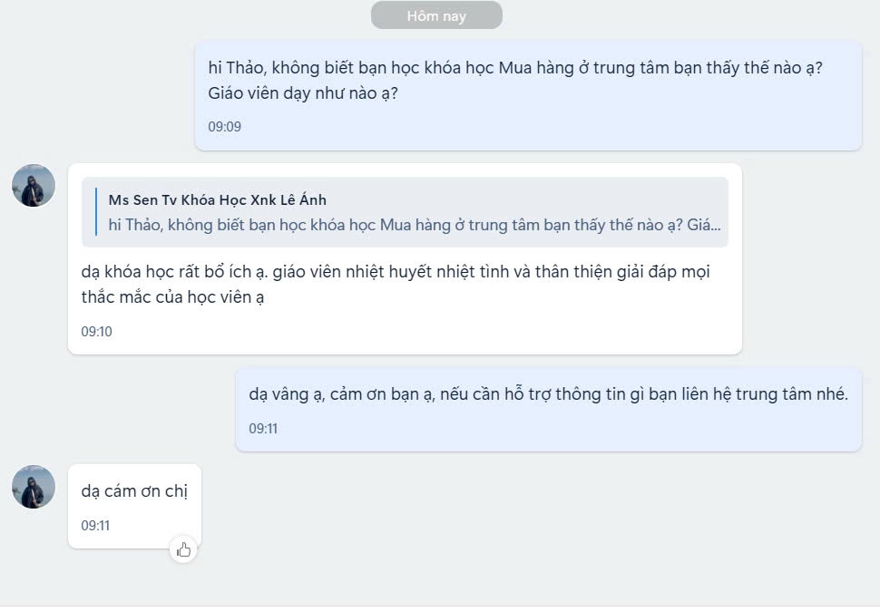 phản hổi học viên về cô Lê Thị Ngọc Oanh
