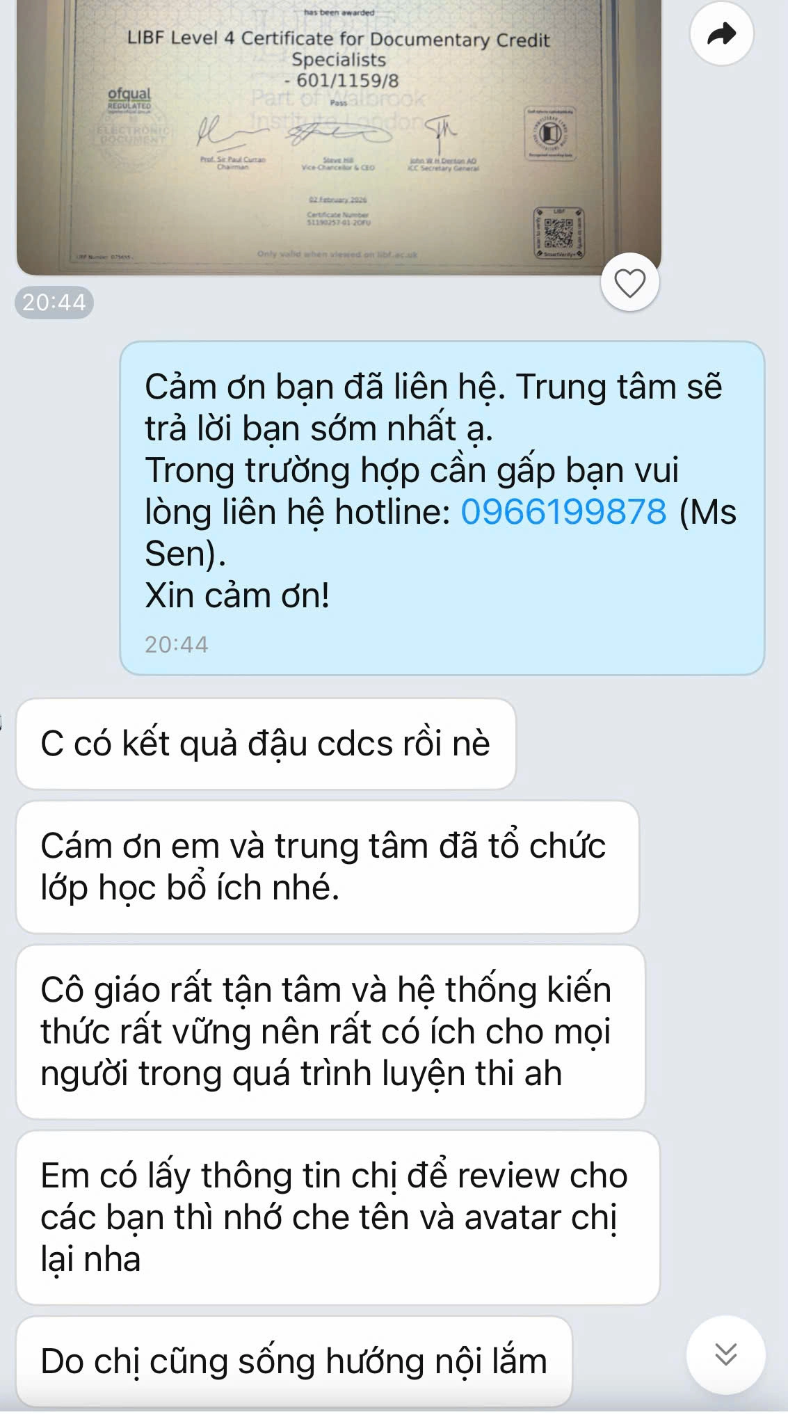 thi đỗ chứng chỉ CDCS