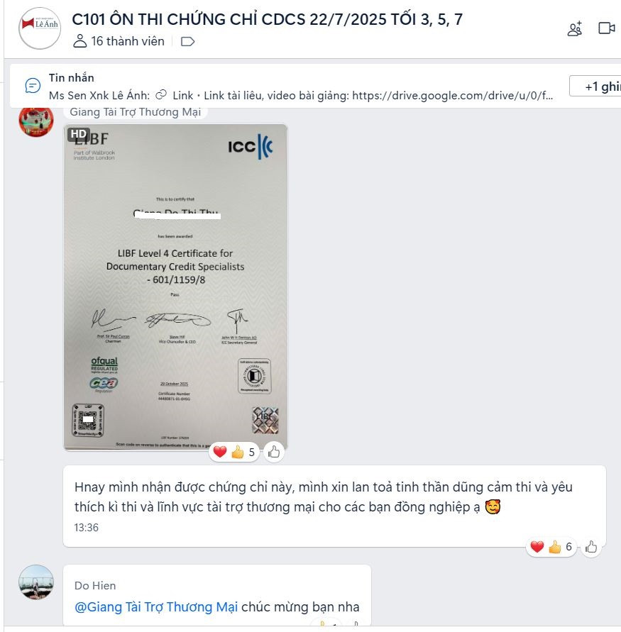 thi đỗ chứng chỉ CDCS