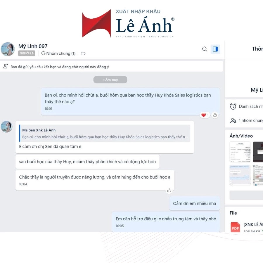 review khóa học sales logistics