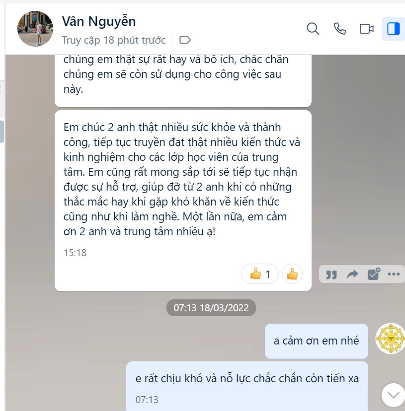 Phản hồi học viên Khóa học thanh toán quốc tế