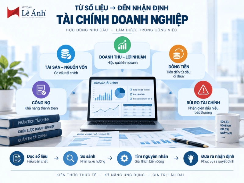 Nội dung khóa học Phân tích Tài chính Doanh nghiệp từ đọc số liệu đến đưa ra nhận định