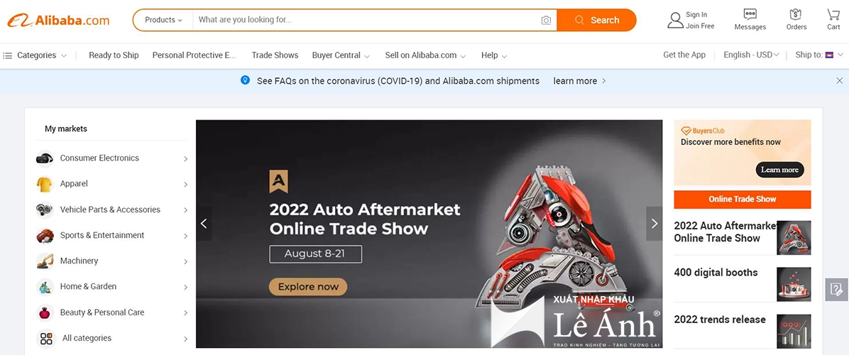 website thương mại điện tử alibaba