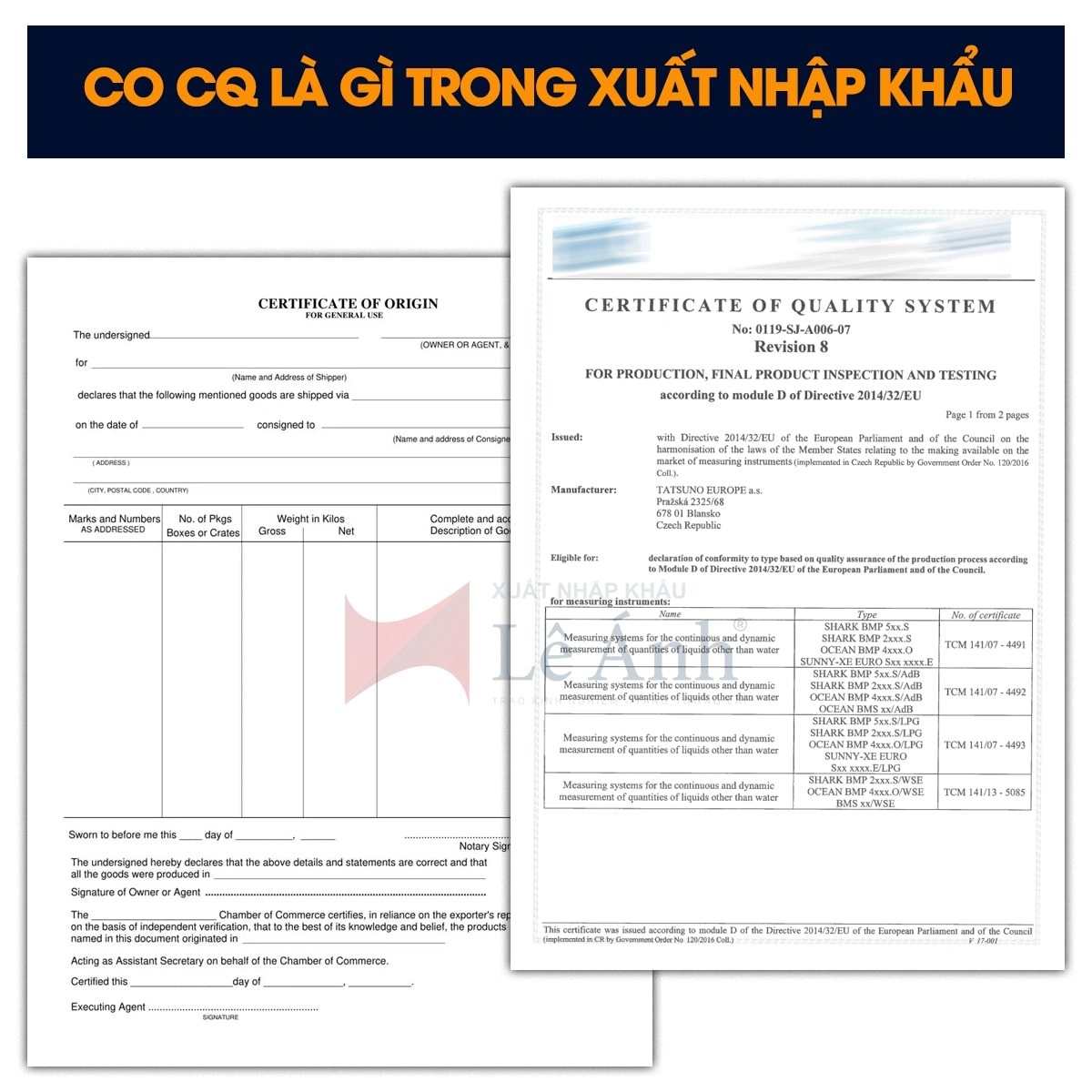 CO CQ là gì trong xuất nhập khẩu