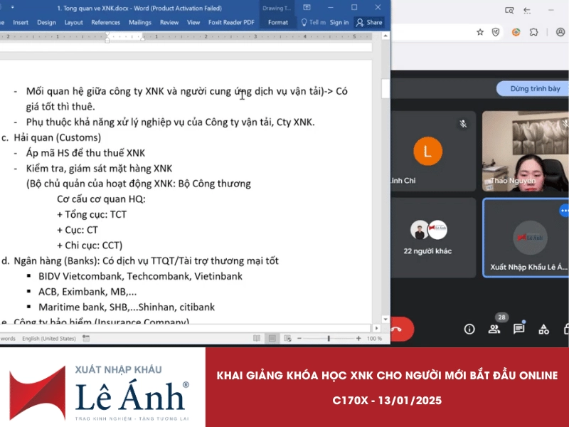 KHÓA HỌC XNK ONLINE C170